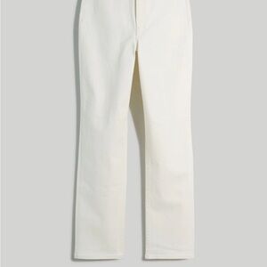 Madewell  White Straight-Leg Pants The Petite Perfect Vintage Jean